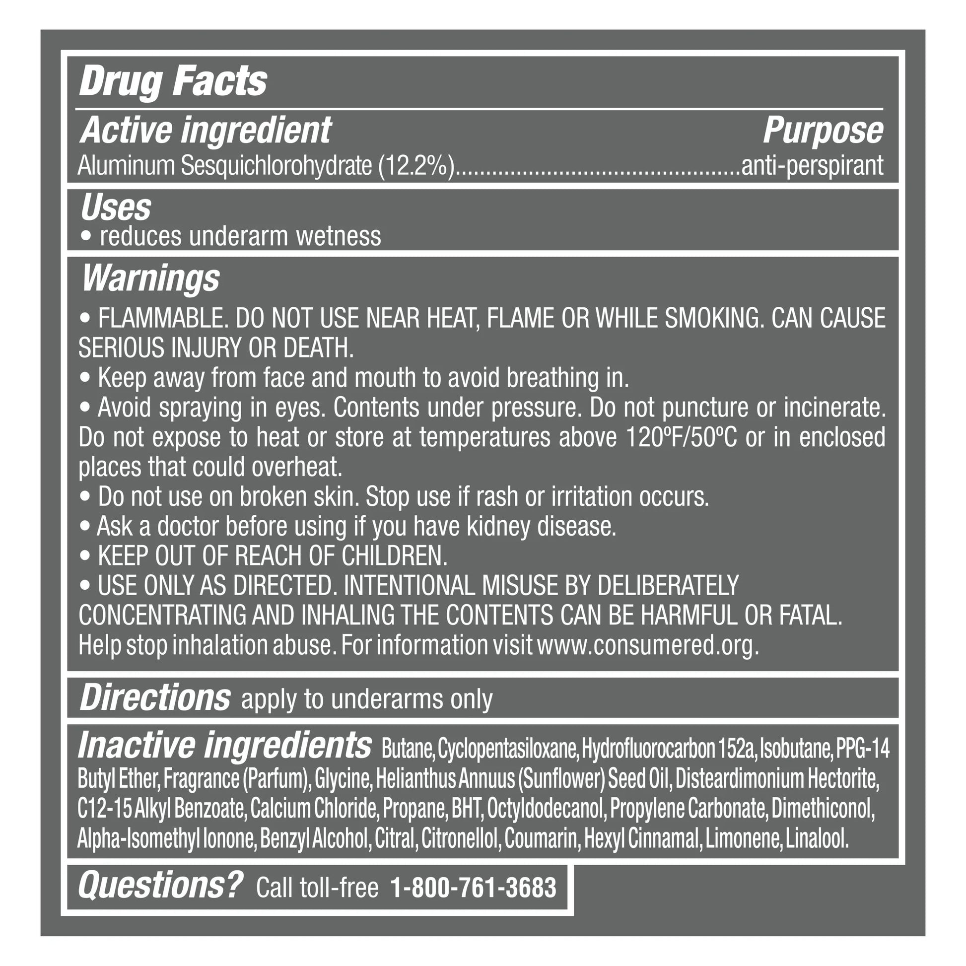 Stain Defense Long Lasting Men'S Antiperspirant Deodorant Dry Spray, Clean, 3.8 Oz