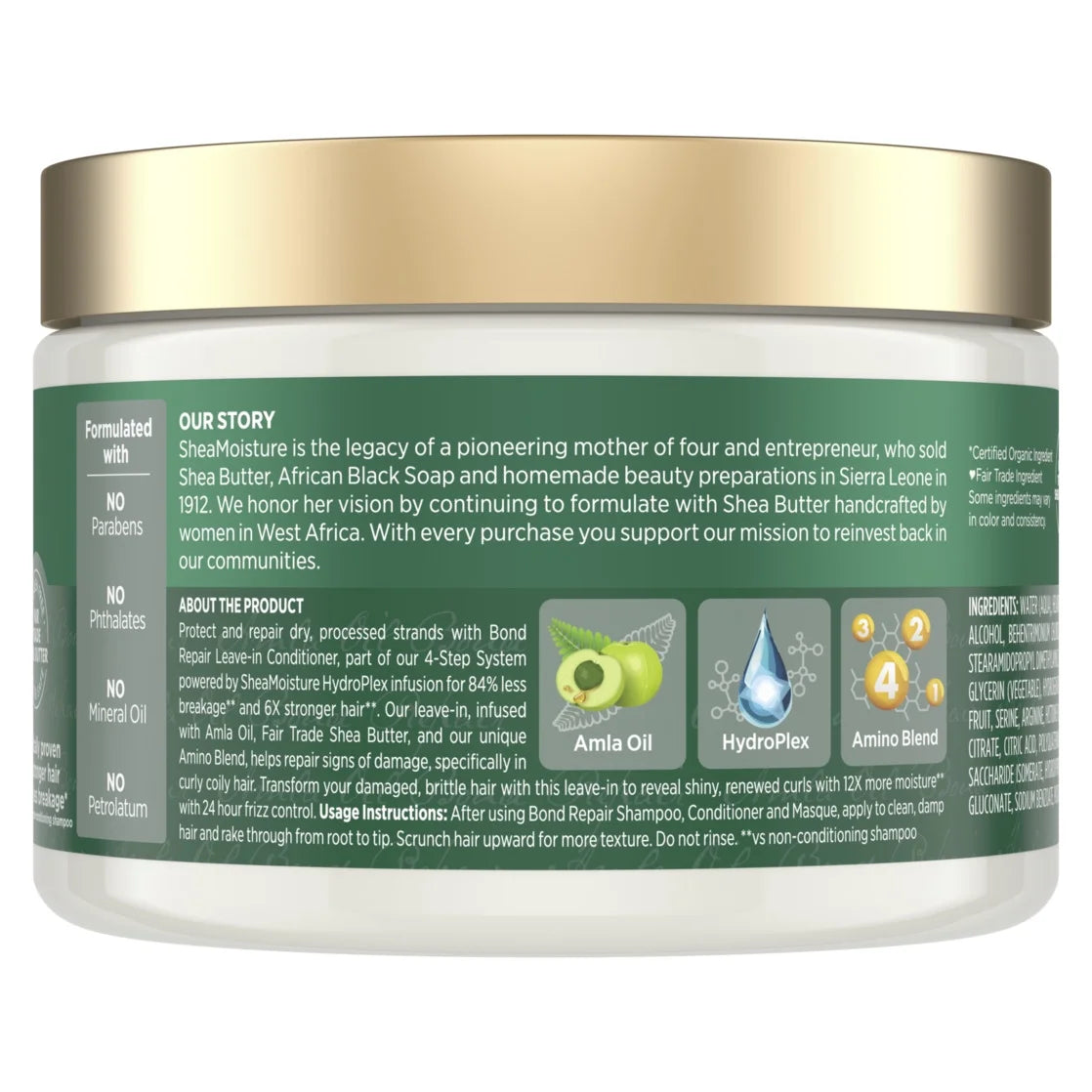 Bond Repair Leave-In Conditioner Amla Oil, 11 Fl Oz